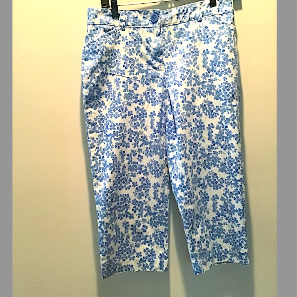 Kim Rogers Blue and White Crops